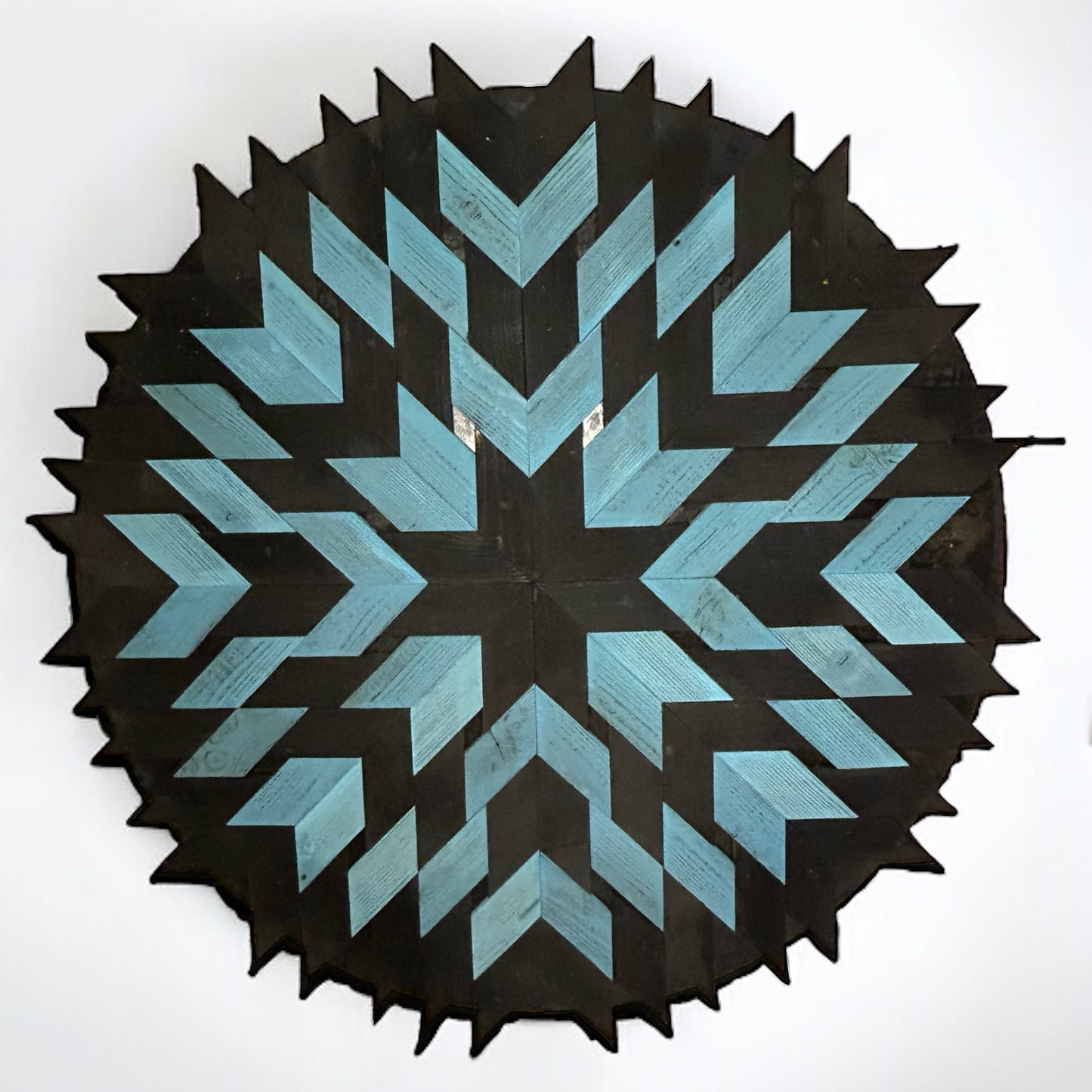 Two Blue Circular Patterned Wall Art