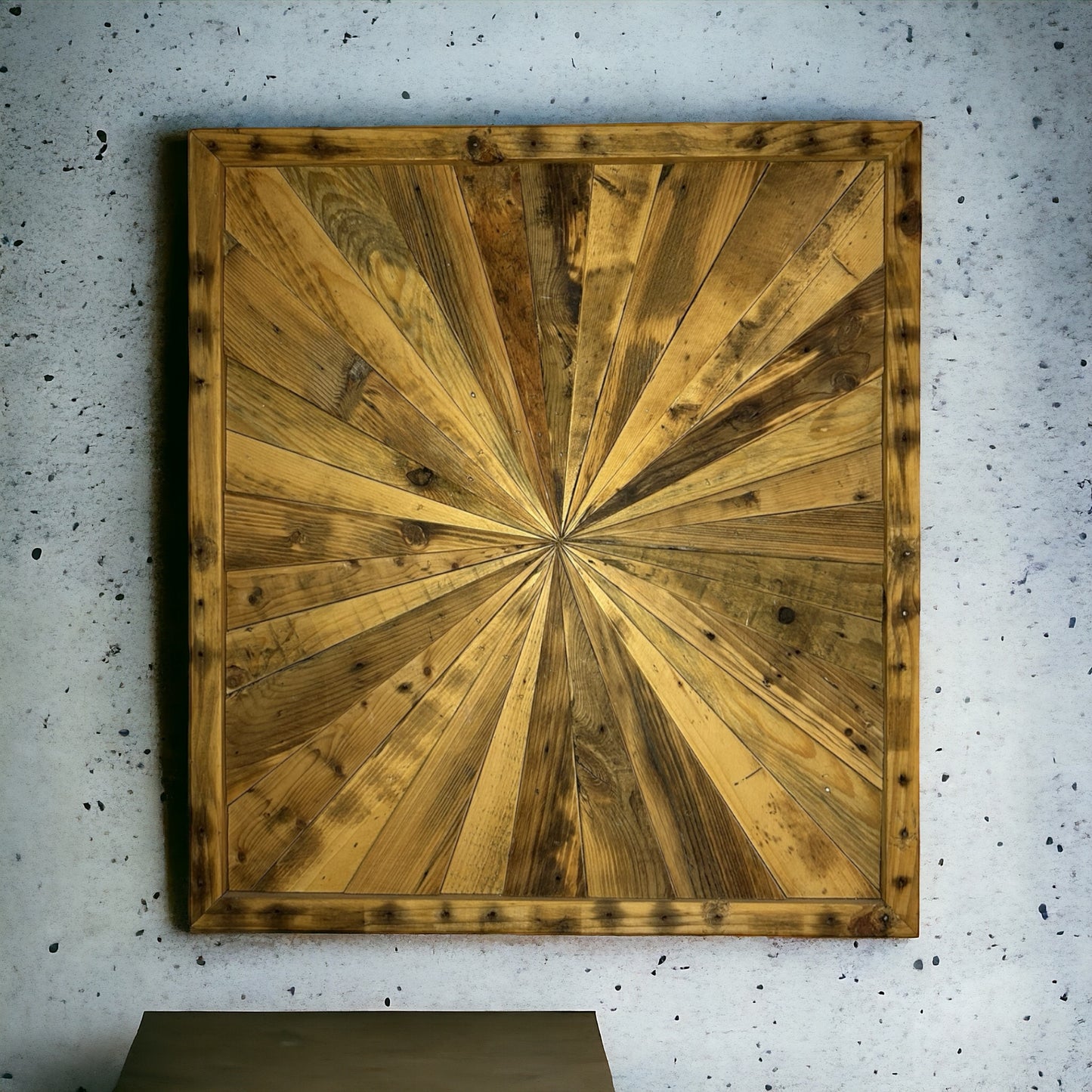 Kaleidoscope Effect Reclaimed Wood Wall Art