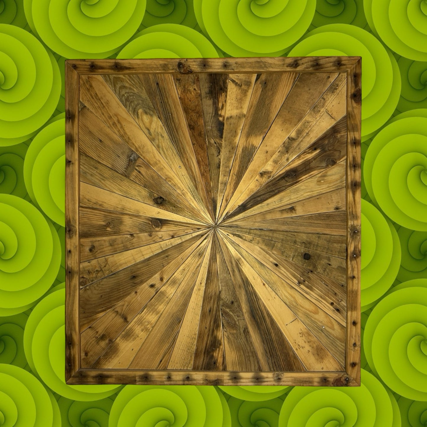 Kaleidoscope Effect Reclaimed Wood Wall Art