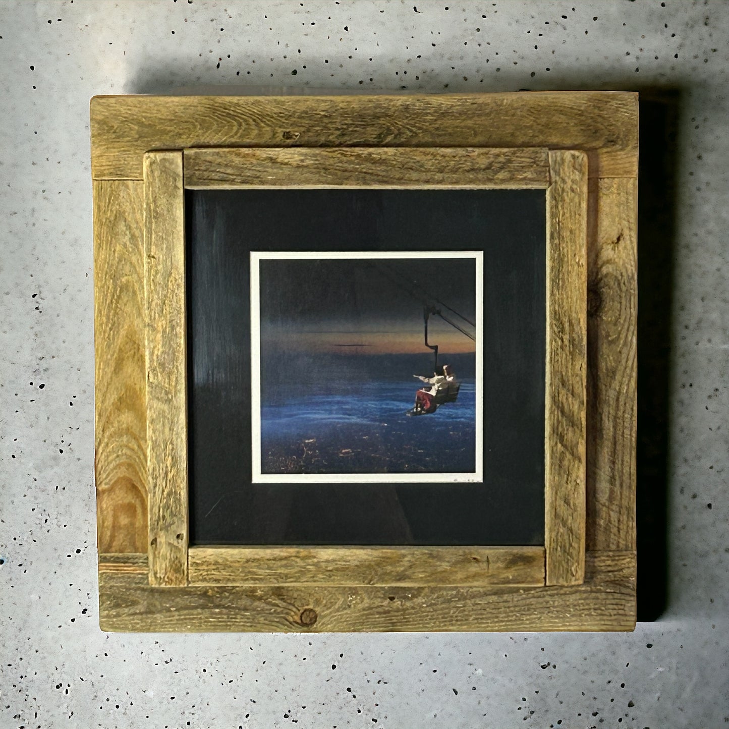 ‘What a View’ Ski Lift Image in Reclaimed Wood