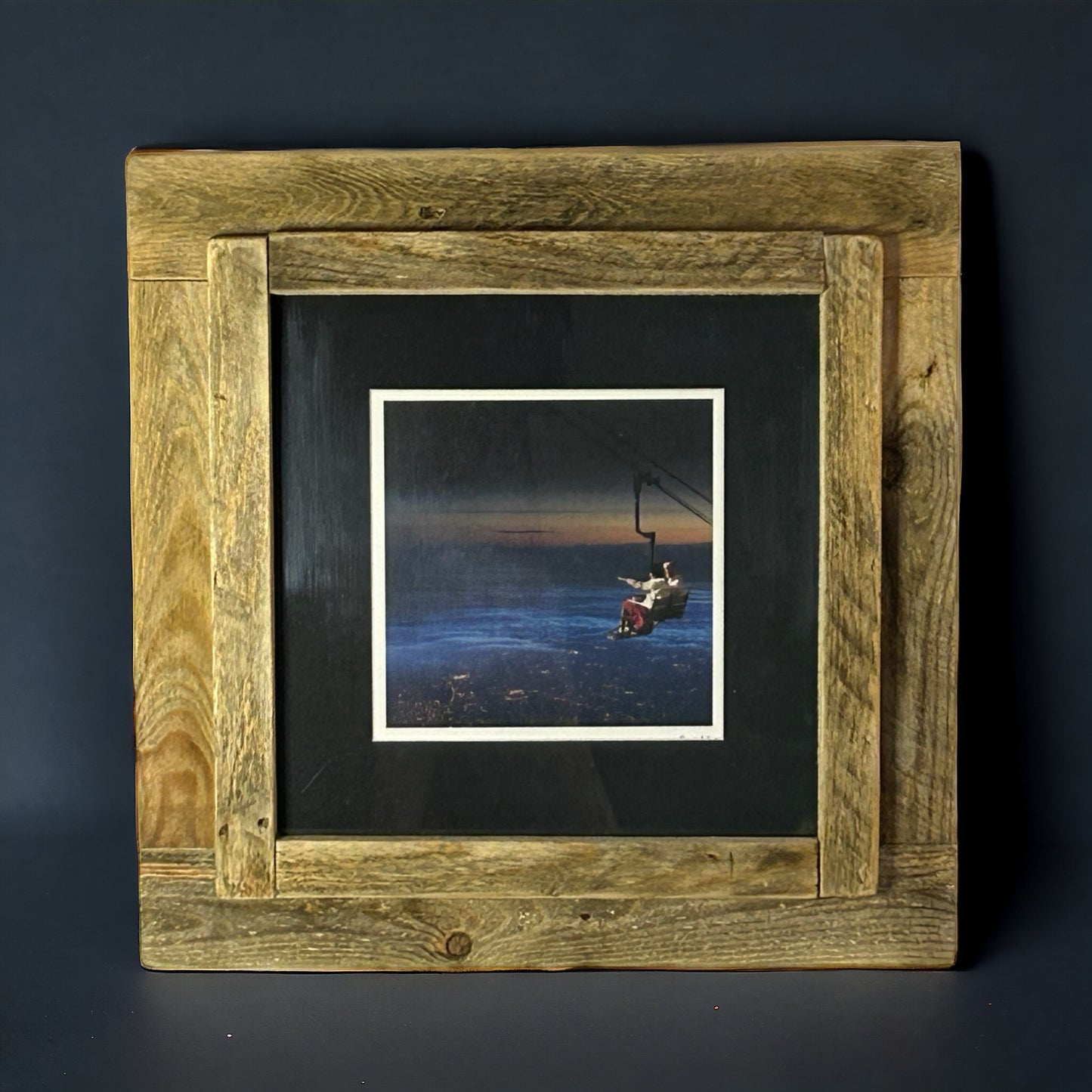 ‘What a View’ Ski Lift Image in Reclaimed Wood