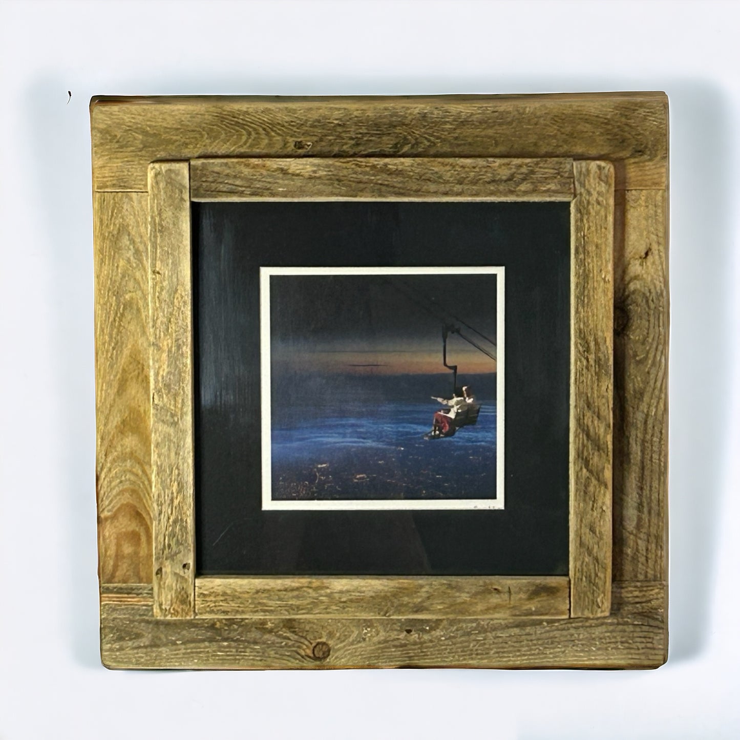 ‘What a View’ Ski Lift Image in Reclaimed Wood
