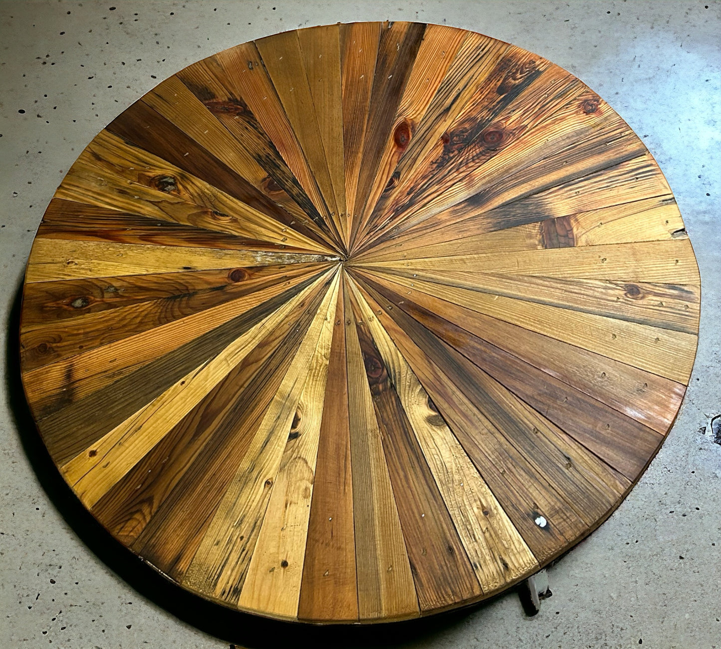 Multi Piece Rustic Round Table.