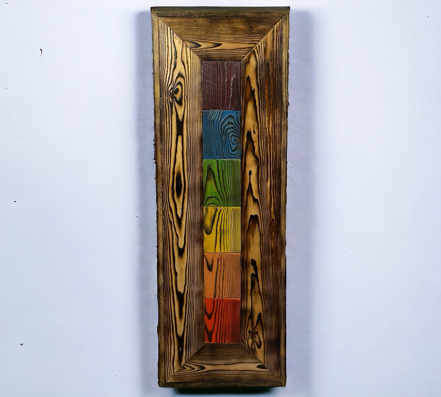 Rainbow Reclaimed Wood Wall Art.
