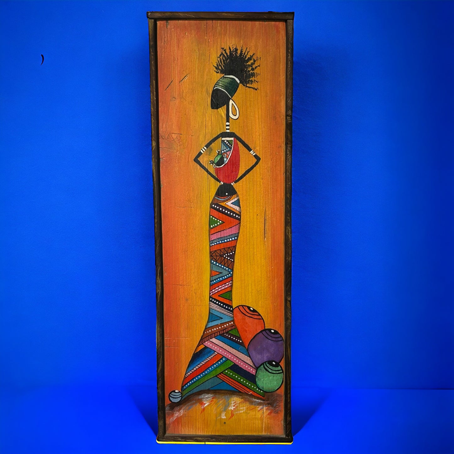 ‘Carnival’ Hand Painted on Reclaimed Wood.