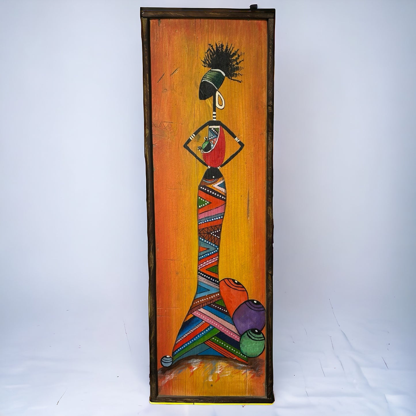 ‘Carnival’ Hand Painted on Reclaimed Wood.