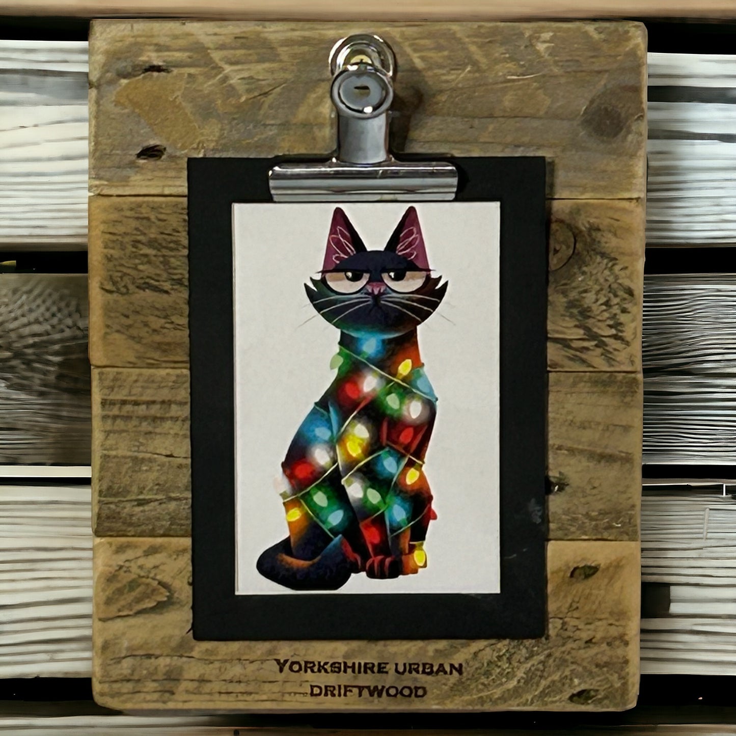 Rustic Wood Single Clip Photo Holder