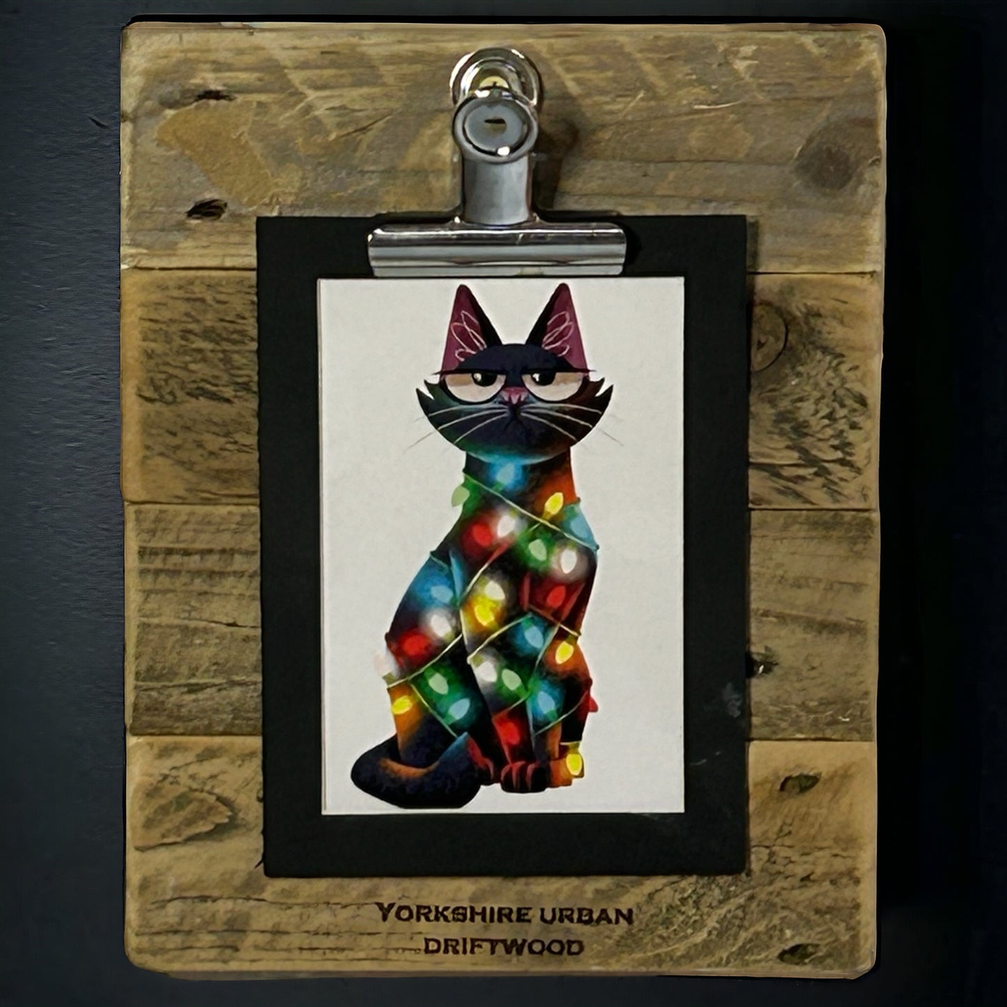 Rustic Wood Single Clip Photo Holder
