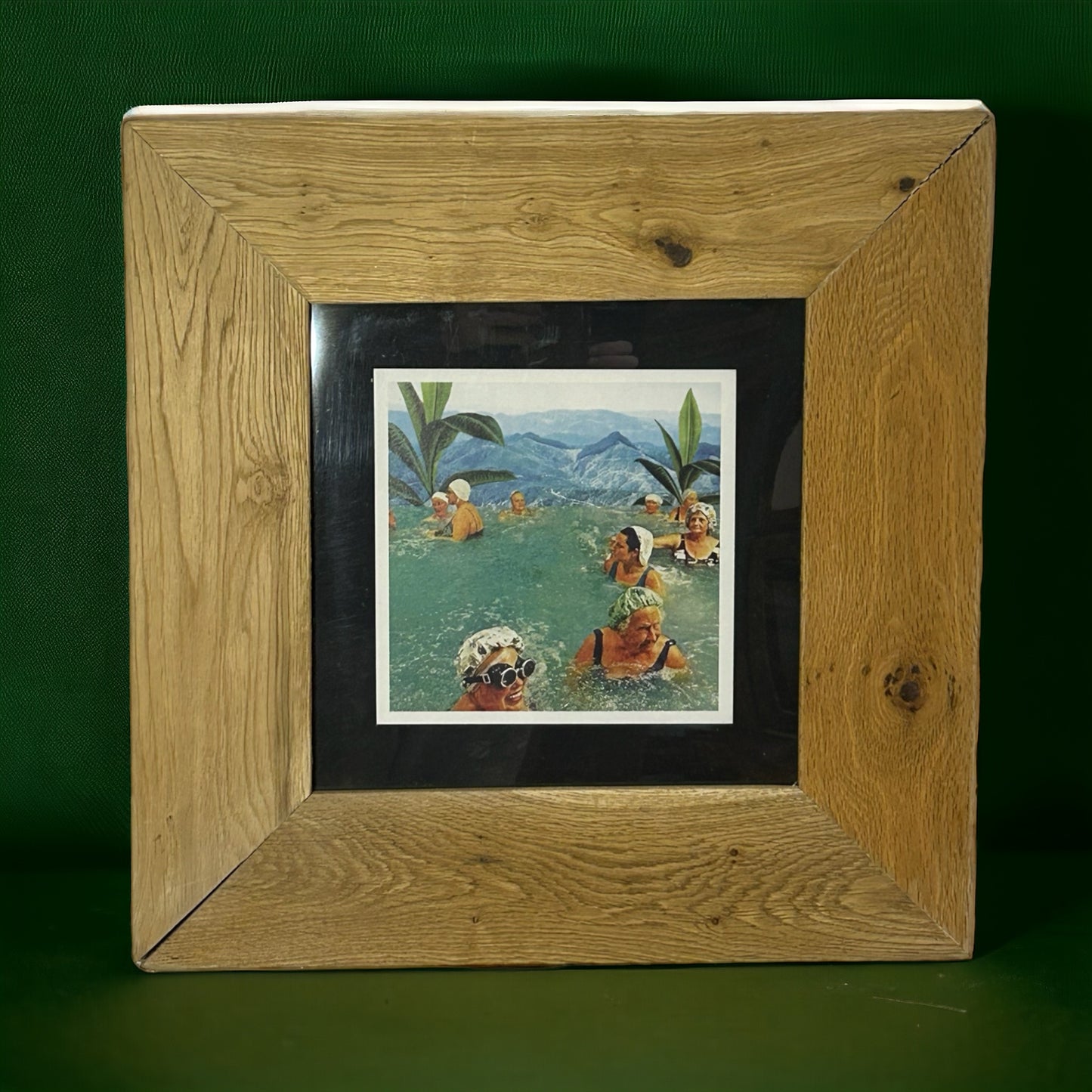Ladies Swimming Image Framed in Reclaimed Wood