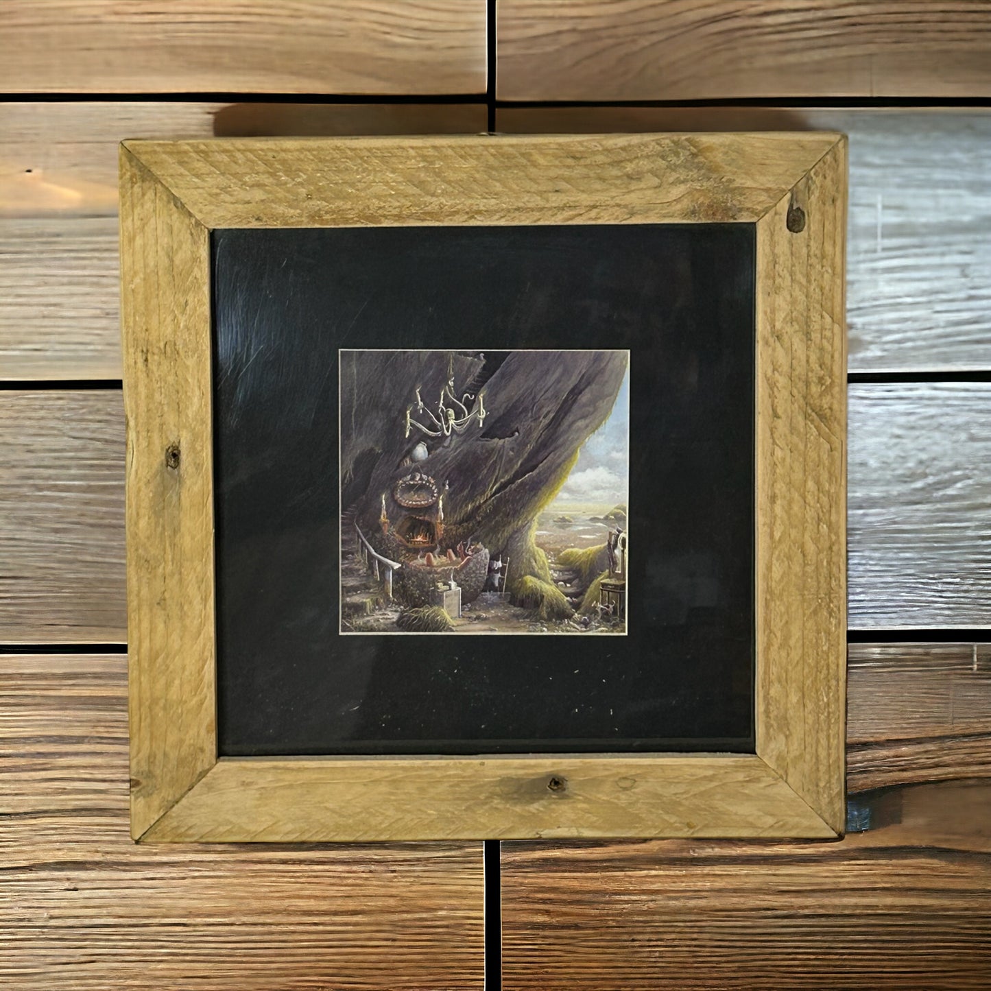 Old Man of the Sea Image Framed in Reclaimed Wood.
