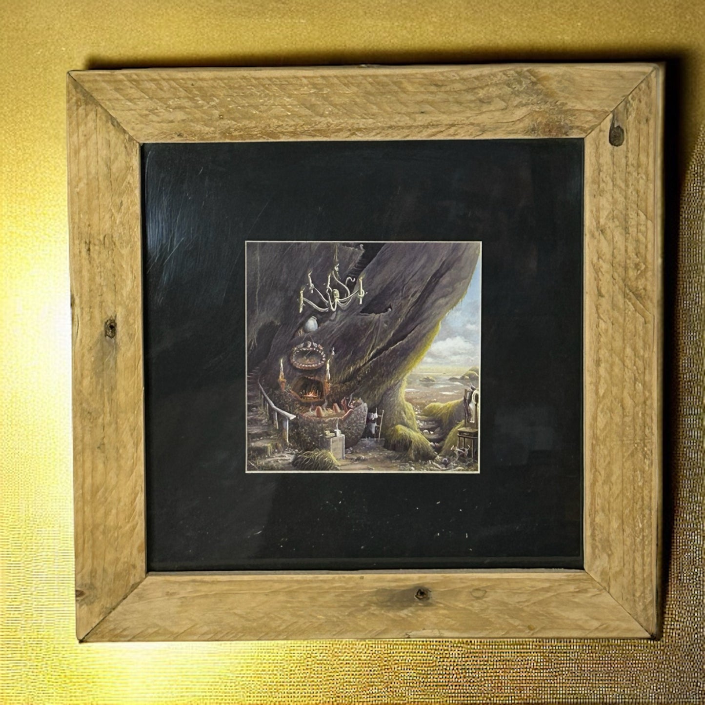 Old Man of the Sea Image Framed in Reclaimed Wood.