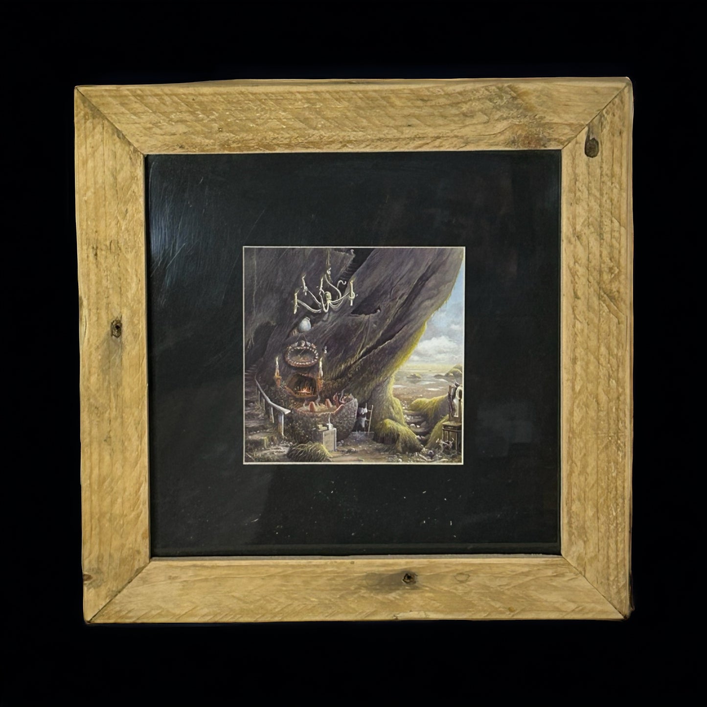 Old Man of the Sea Image Framed in Reclaimed Wood.