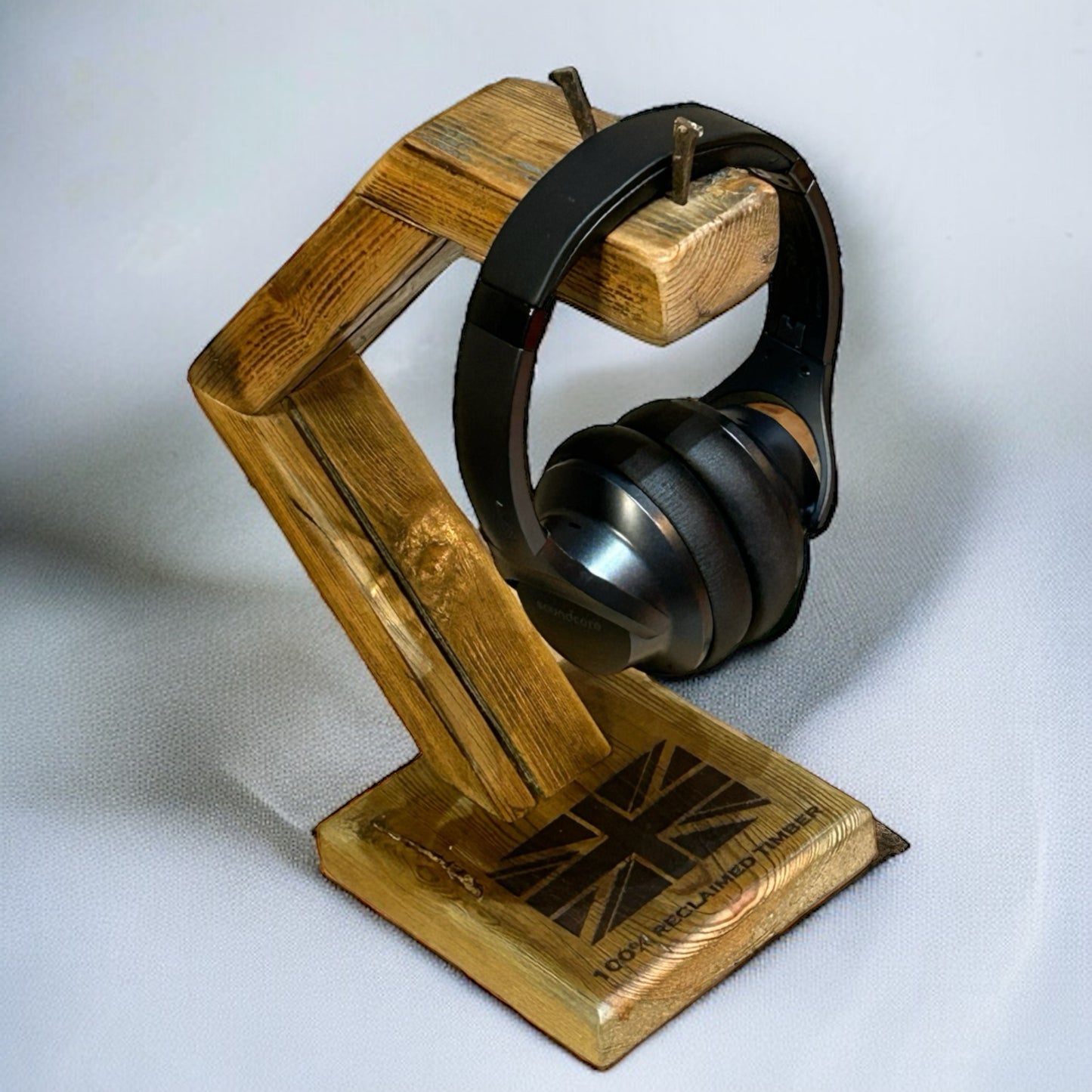 Headphones Holder from Reclaimed Wood. ( Headphones not Included)