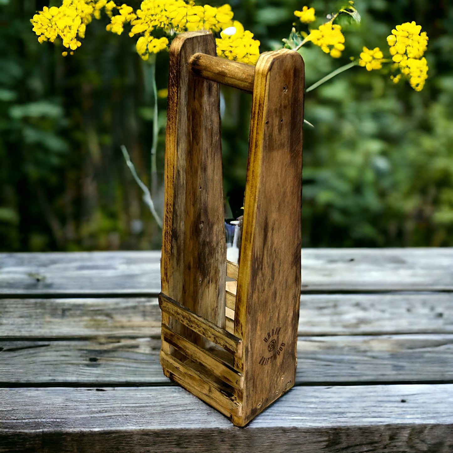 Reclaimed Wood Wine Bottle Holder