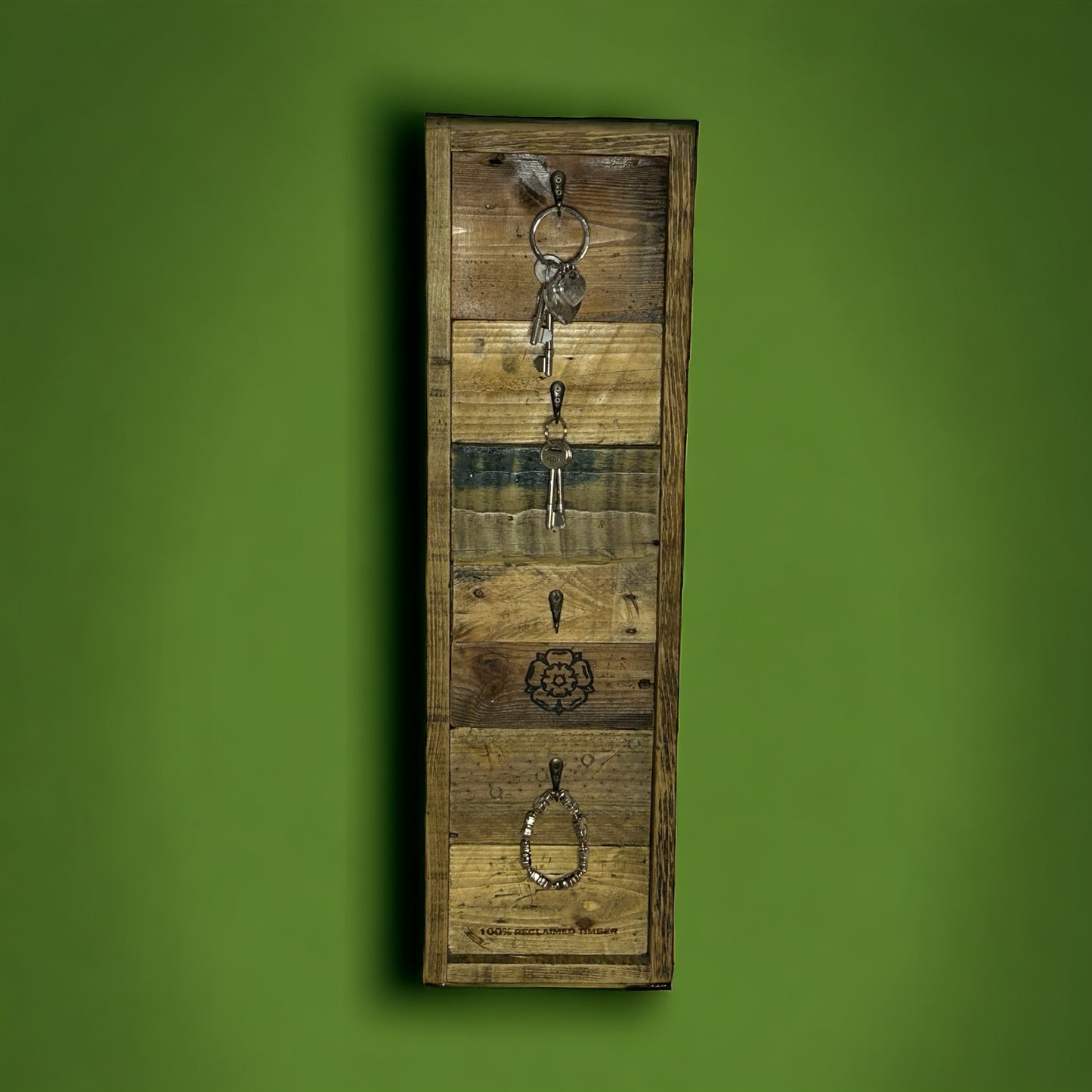 Tall Reclaimed Wood Key Hangar