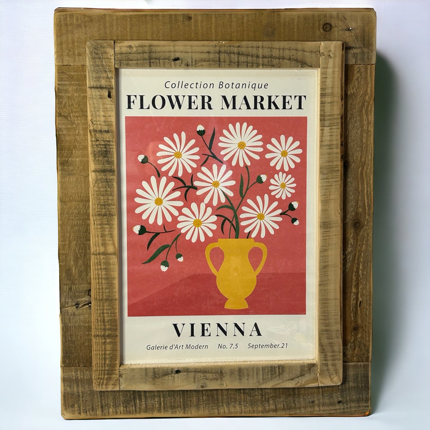 Flower Market Vienna Print Framed in Reclaimed Wood.