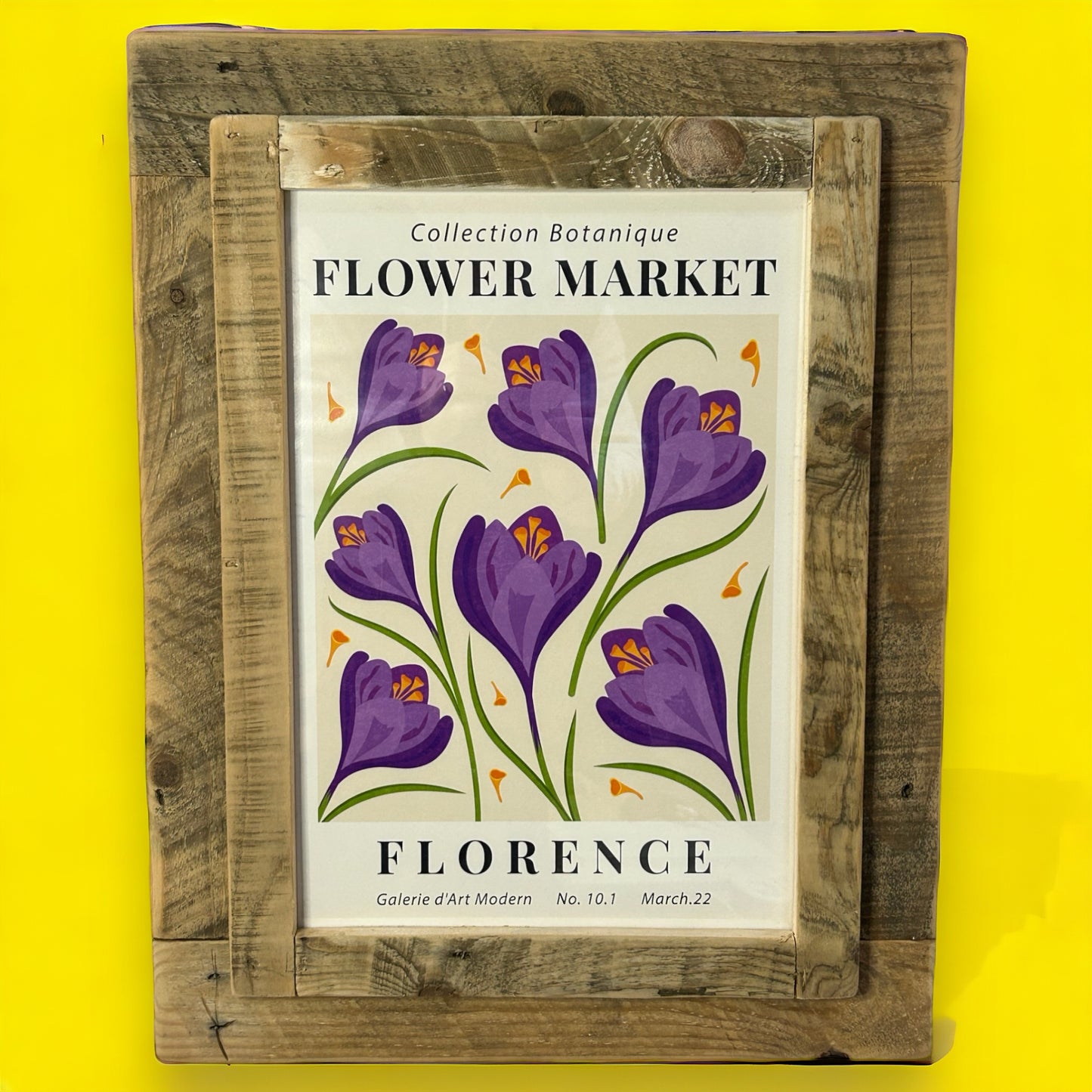 Flower Market Florence Print Framed in Reclaimed Wood.
