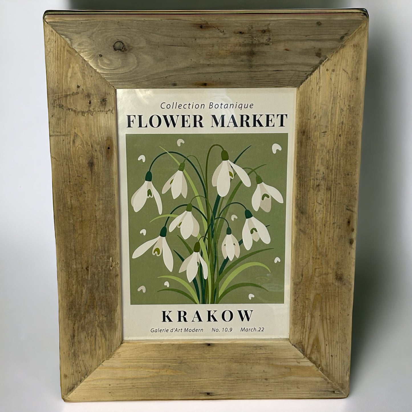 Flower Market Krakow Print Framed in ReclaimedWood