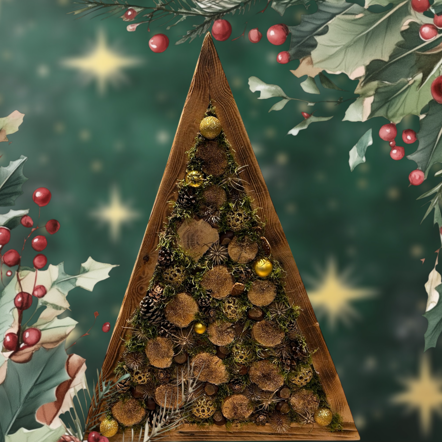Christmas Tree Reclaimed Wood Triangle