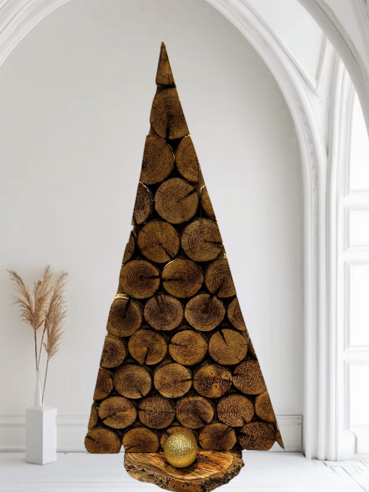 Log End Christmas Tree