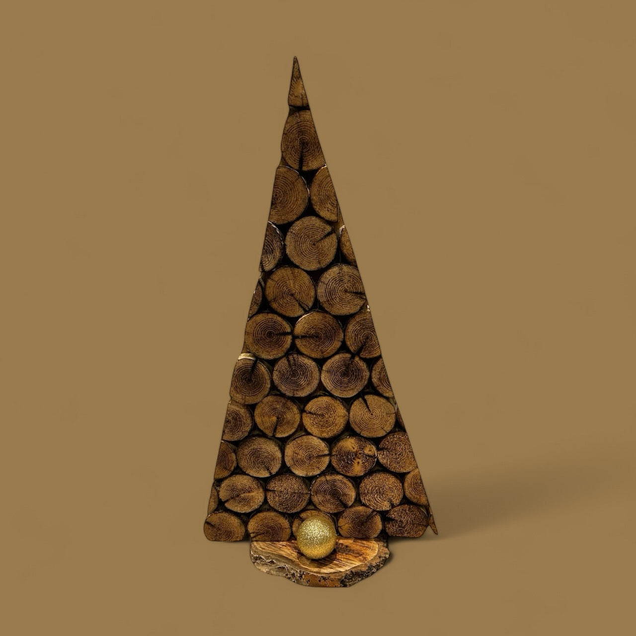 Log End Christmas Tree