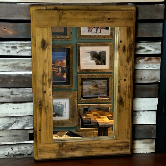 Chunky Reclaimed Wood Framed Mirror