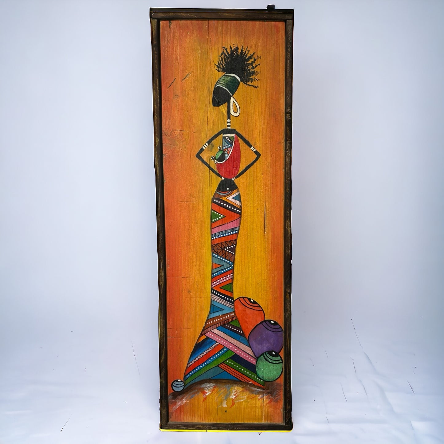 ‘Carnival’ Hand Painted on Reclaimed Wood. 