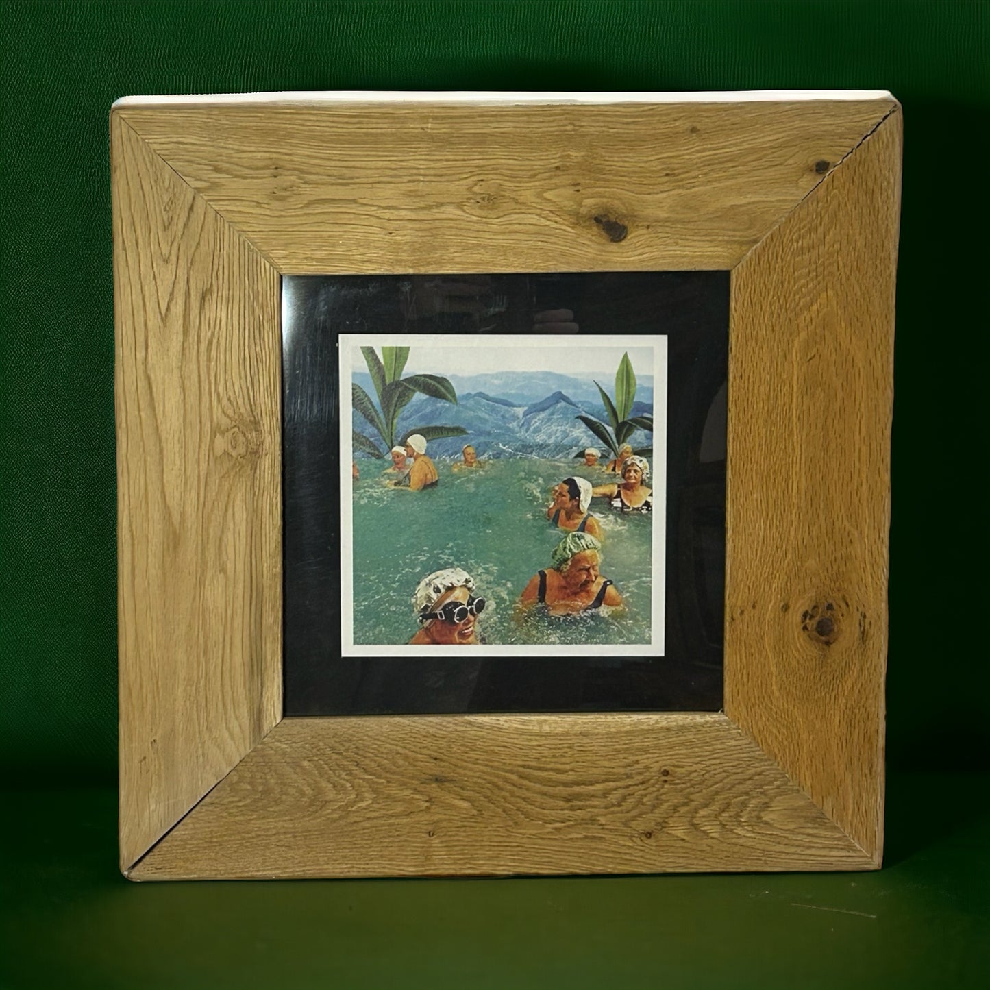 Ladies Swimming Image Framed in Reclaimed Wood 