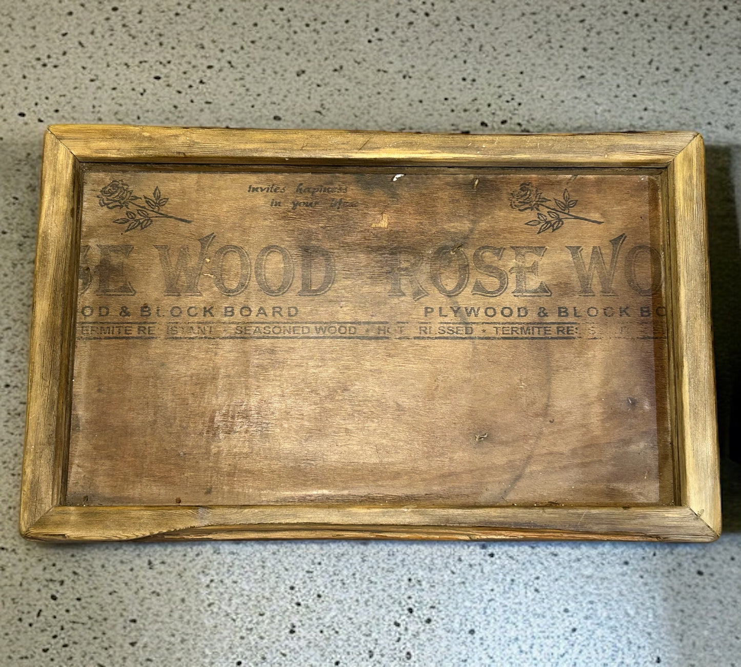 Reclaimed Wood Food Tray. 