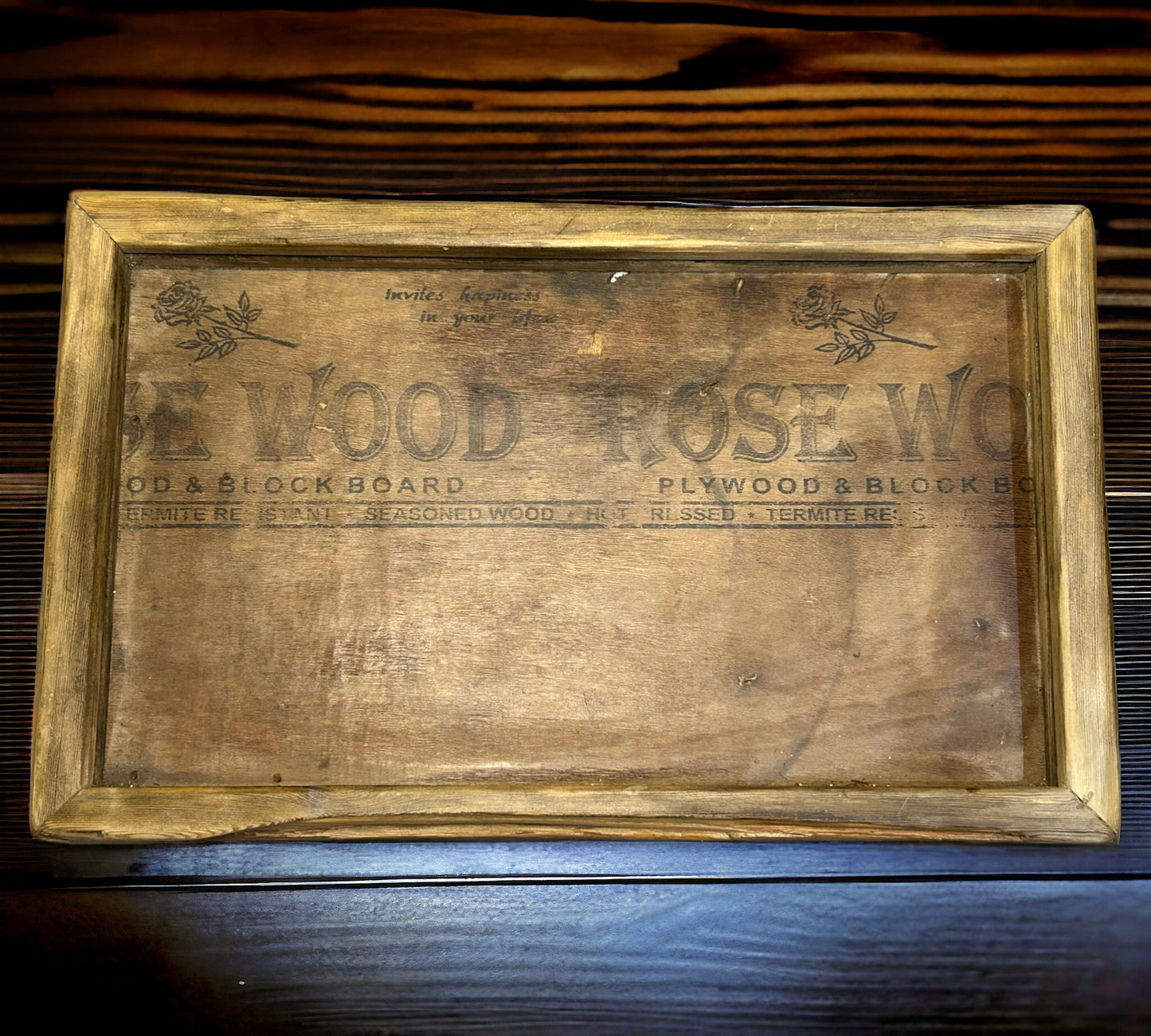 Reclaimed Wood Food Tray. 