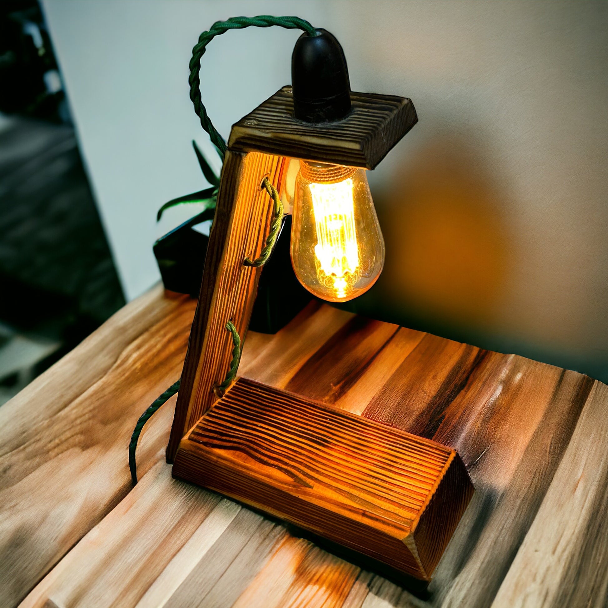 Stunning Reclaimed Wood Single Lamp 