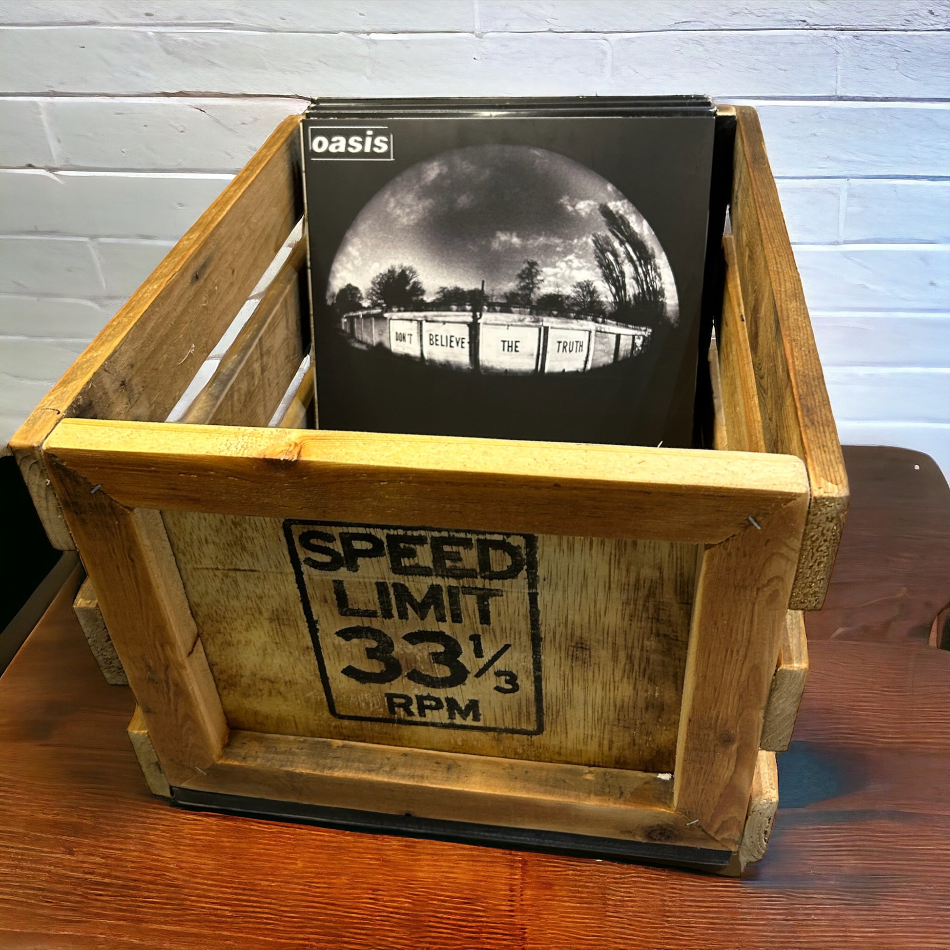 Vinyl Album Display and Storage Crate from Reclaimed Wood.