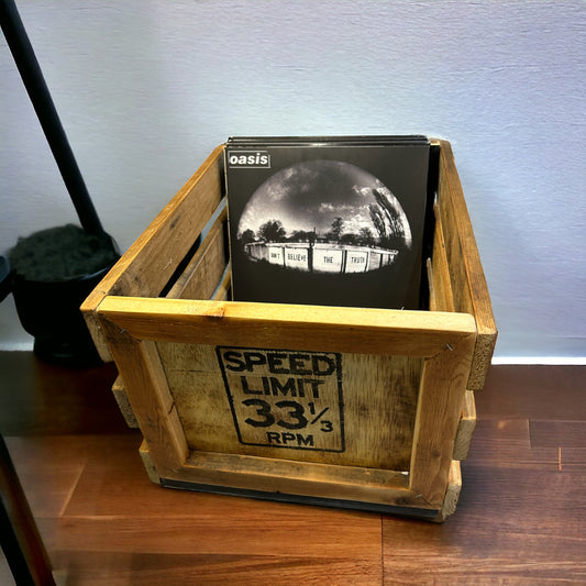 Vinyl Album Display and Storage Crate from Reclaimed Wood.