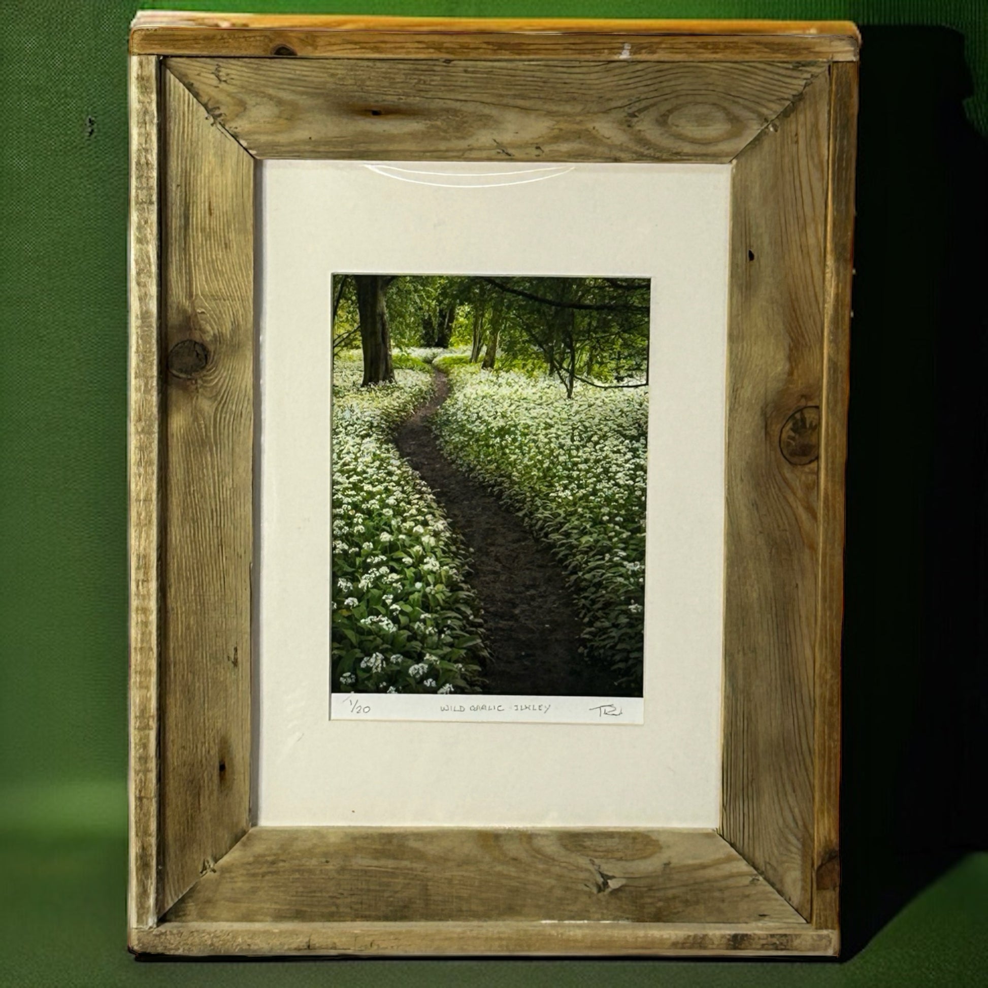 ‘Wild Garlic, Ilkley,’ in a Stunning Reclaimed Wood Frame. 