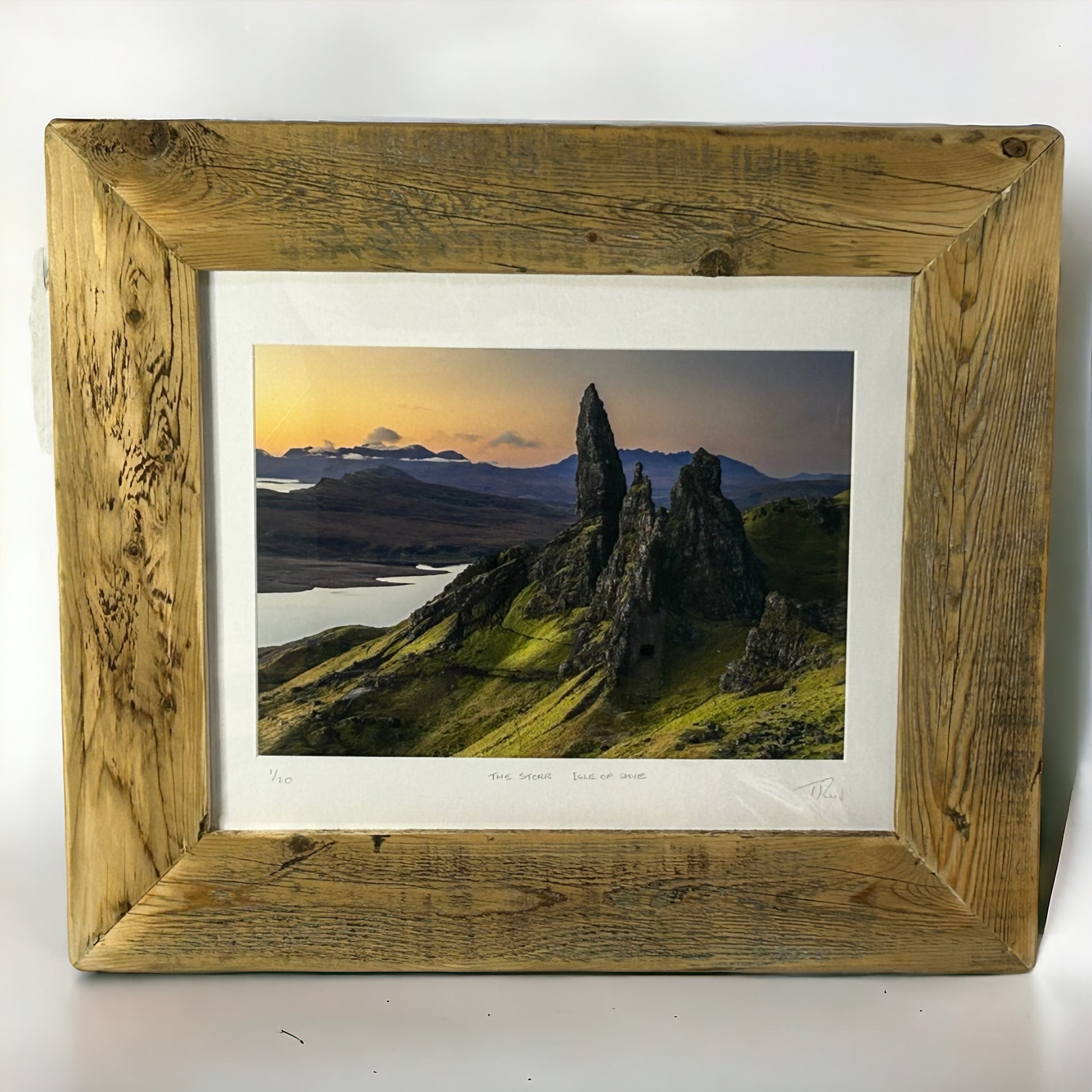 ‘The Storr, Isle of Skye’ Framed in Unique Reclaimed Wood. 