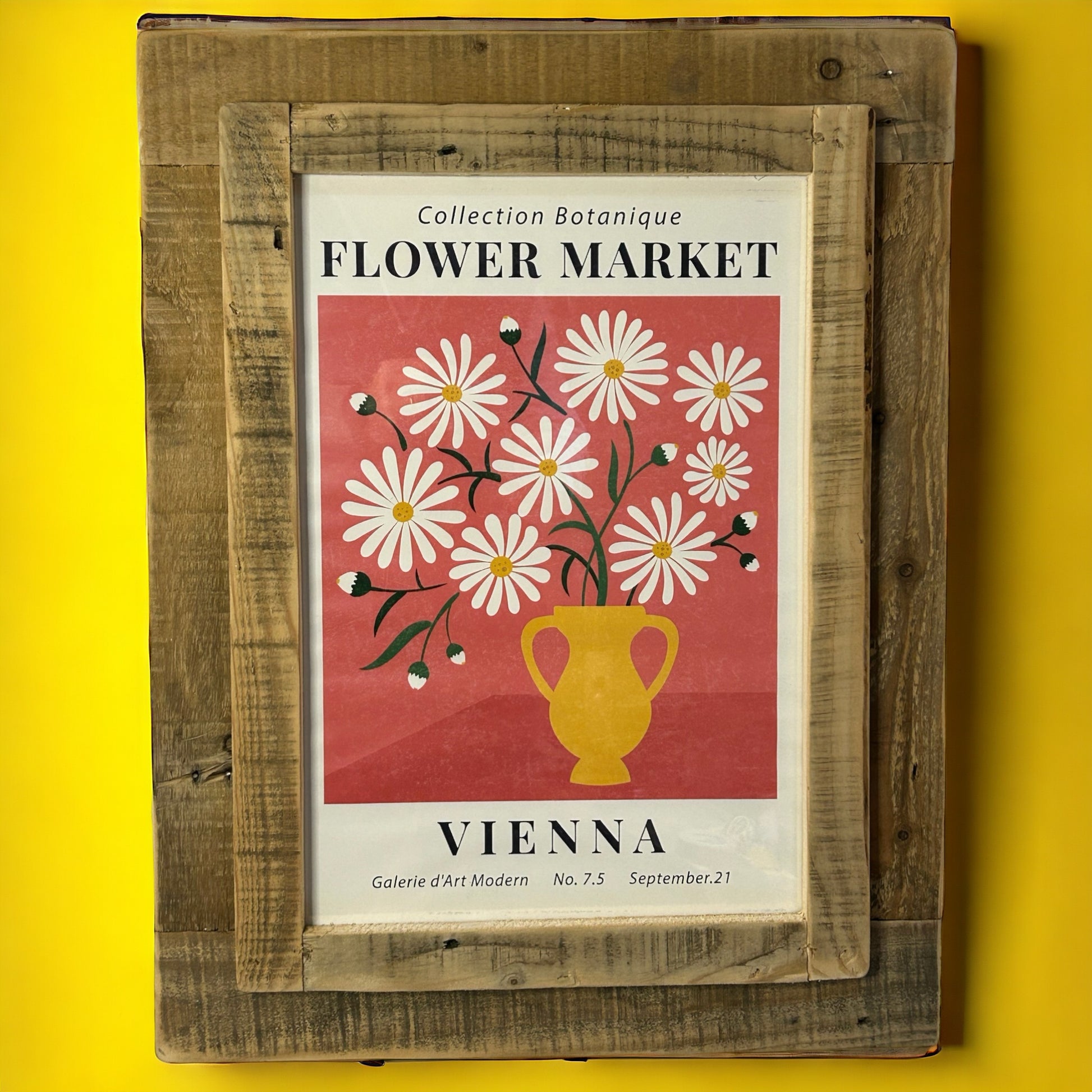 Flower Market Vienna Print Framed in Reclaimed Wood. 