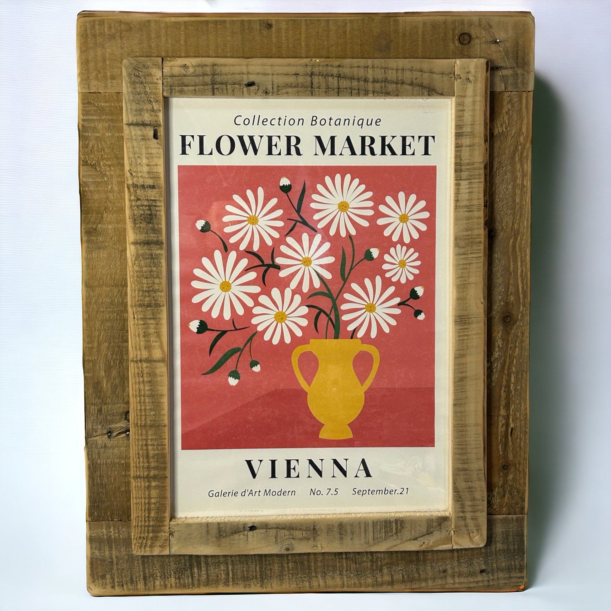 Flower Market Vienna Print Framed in Reclaimed Wood. 