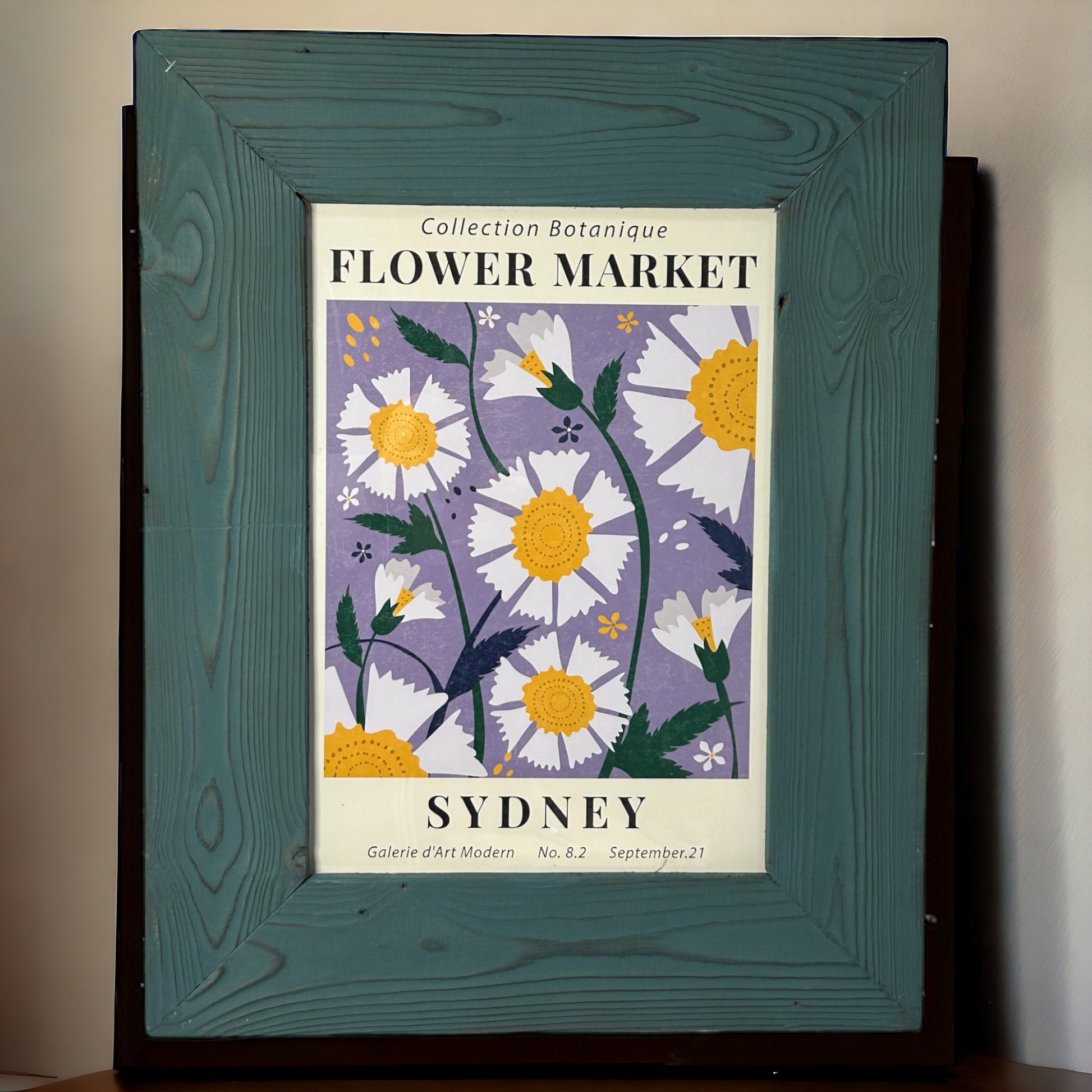 Flower Market Sydney in Reclaimed Green Timber Cladding Effect Frame. 