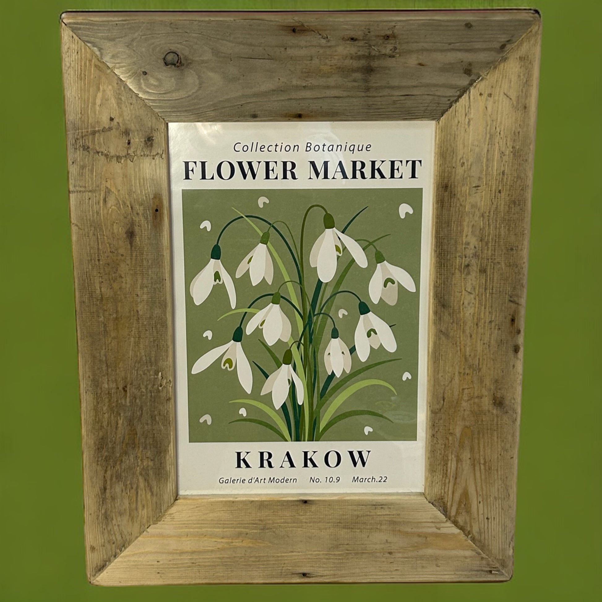 Flower Market Krakow Print Framed in ReclaimedWood 