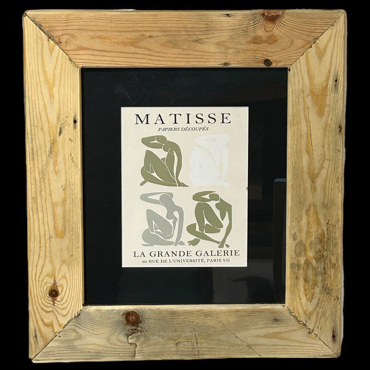 Matisse Print in Reclaimed Wood Frame. 