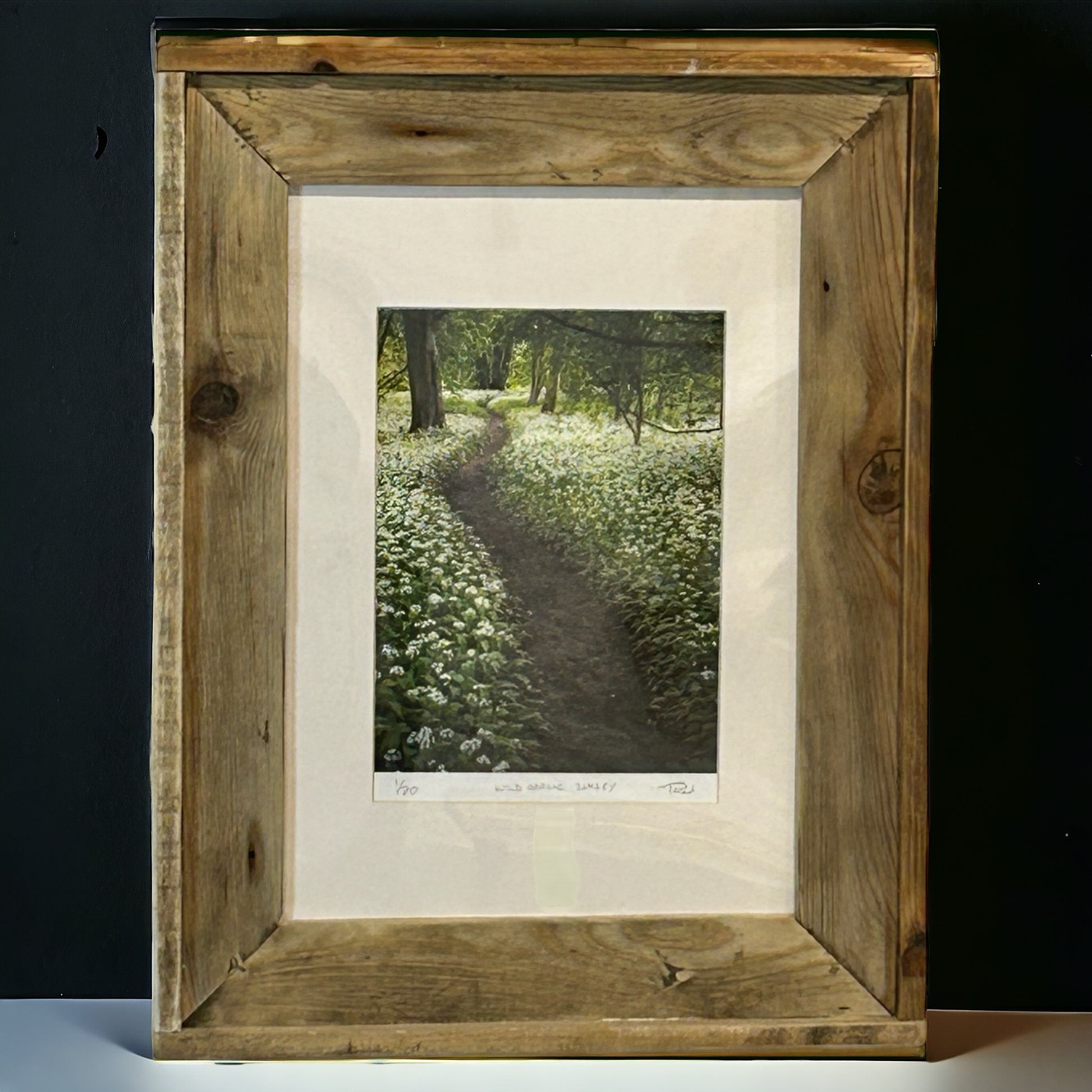 “Wild Garlic” in a Stunning Reclaimed Wood Frame. 