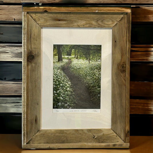 “Wild Garlic” in a Stunning Reclaimed Wood Frame. 