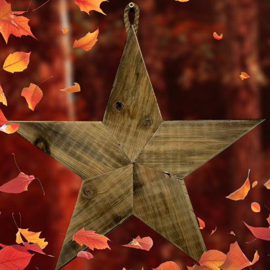 Reclaimed Wood 5 Point Hanging Star