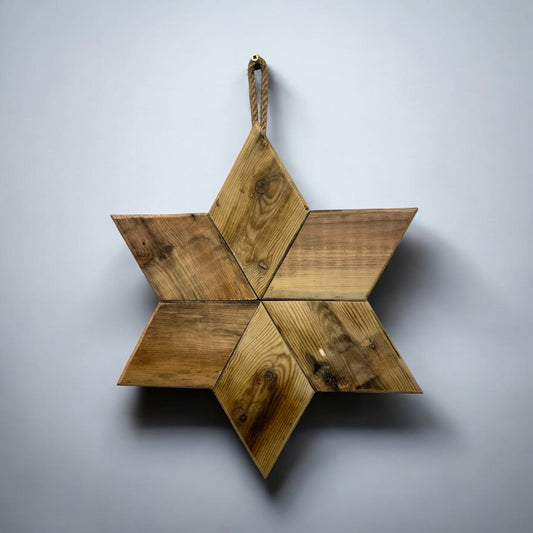 Reclaimed Wood Christmas 6 Point Star