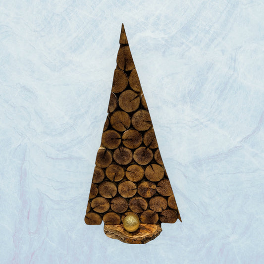 Log End Christmas Tree